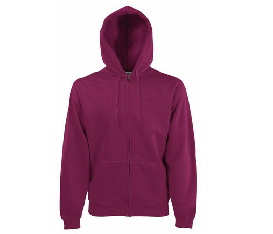 Hoodie m. zip Burgandy