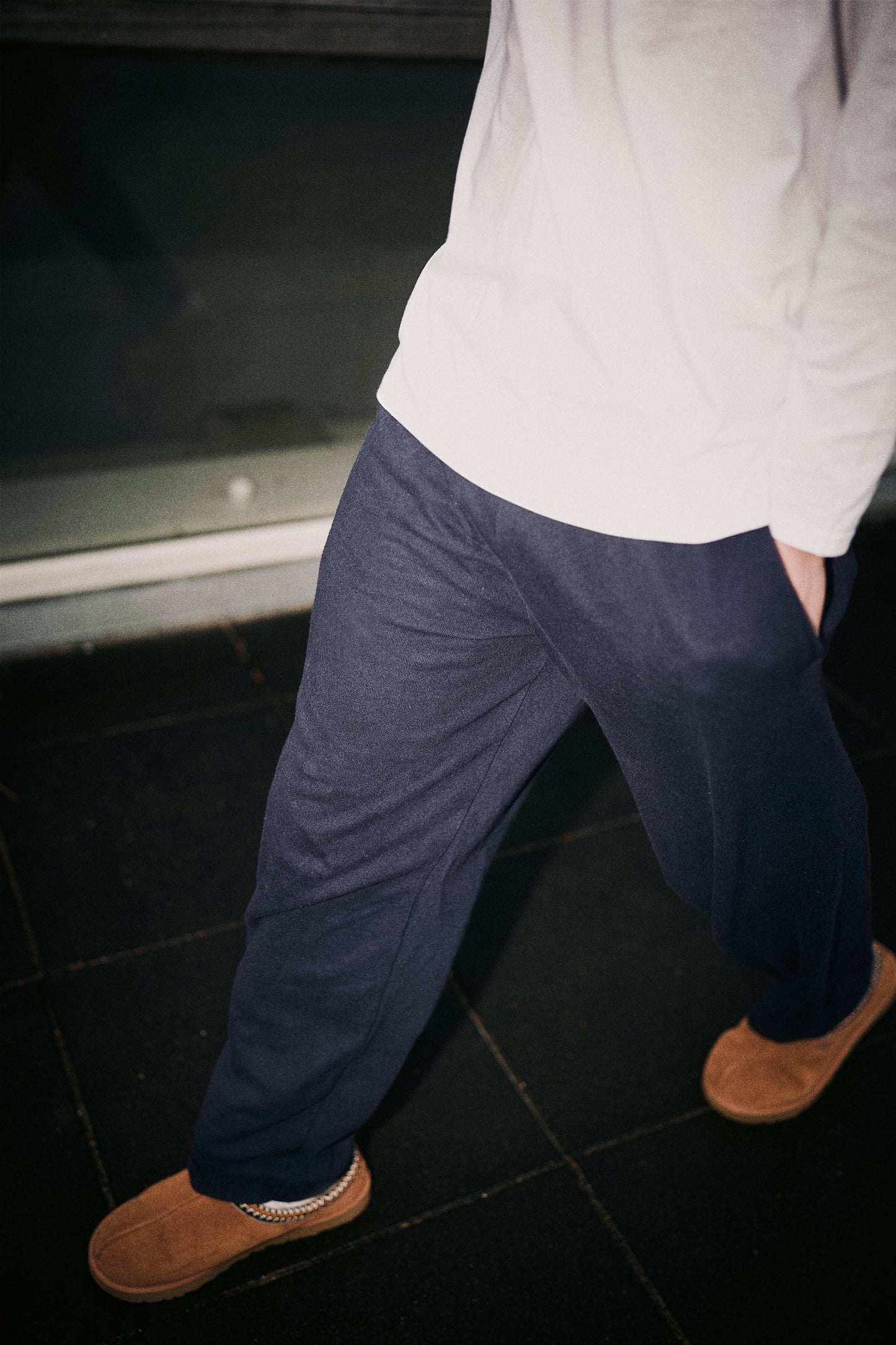 Sweatpants m. Elastik - Deep Navy