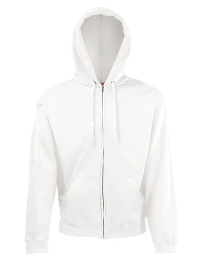 Hoodie m. Zip - White