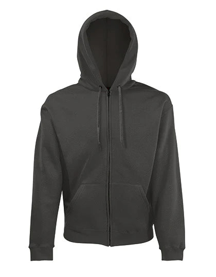 Hoodie m. Zip - Dark Heather Grey